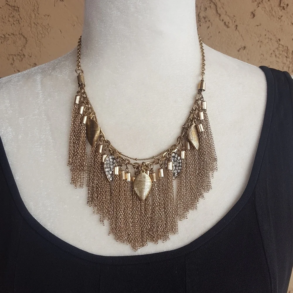 Anthropologie Gold‎ Statement Necklace - Picture 3 of 4